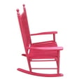 thumbnail image 5 of Wooden Porch Rocker Chair, Outdoor/Indoor Rocking Chair with 280lbs Weight Capacity, Outdoor Rocker for Relax, Easy to Assemble, 24.5''(L) x 32.85''(W) x 45.25''(H), Red, 5 of 7