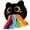 Black cat, variant on Multipurpose Cats Plushes Pillow Blanket Corals Fabric for Adults Students