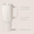 thumbnail image 5 of Hydro Pichet 32oz Gobelet Isolé – Acier Inoxydable, Étanche, Réutilisable avec Base en Caoutchouc et Couvercle Rabattable (Crème), 5 of 5