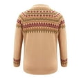 thumbnail image 6 of Fair Isle Sweater for Women Crew Neck Stripe Sweater Loose Comfortable Fall Winter Business Casual Outfits Pullover Knit Tops, 6 of 8