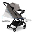 thumbnail image 3 of Mompush Lithe V2 Cochecito ligero + bandeja para refrigerios, cochecito de viaje ultracompacto plegable y listo para avión, asiento reclinable casi plano, portavasos, funda para lluvia y bolsa de viaj, 3 of 5