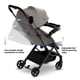 thumbnail image 3 of Mompush Lithe V2 Cochecito ligero + bandeja para refrigerios, cochecito de viaje ultracompacto plegable y listo para avión, asiento reclinable casi plano, portavasos, funda para lluvia y bolsa de viaj, 3 of 5