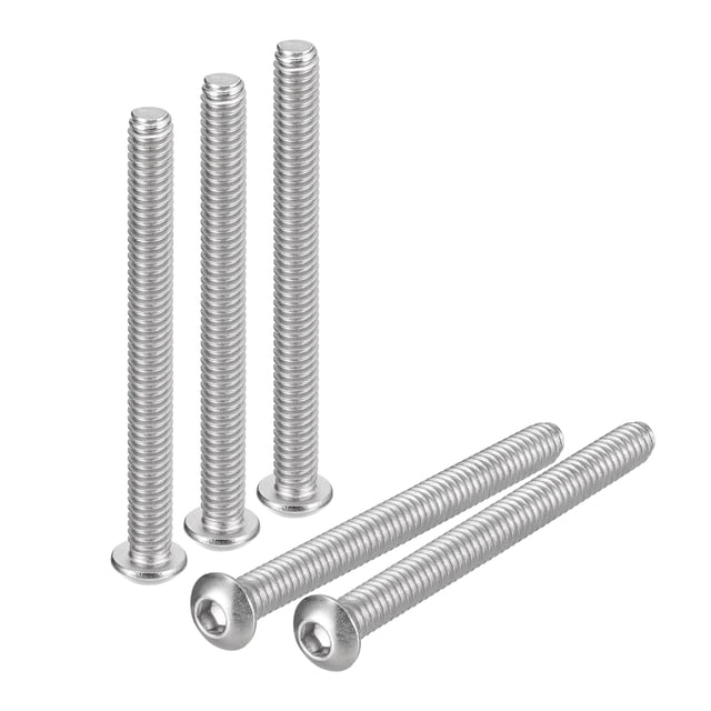 Tornillos de cabeza de botón con socket 1/4-20x3-1/4", paquete de 10, tornillos de acero inoxidable 304