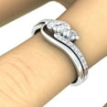 thumbnail image 3 of 0.40 Carat (ctw) 14k White Gold Round Diamond Ladies Bridal Ring Engagement Matching Band Set, 3 of 4
