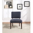 thumbnail image 2 of Jasmine Accent Chair in Navy Fabric with solid wood legs, 2 of 7