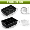 thumbnail image 3 of Ice Cube Moulds & Trays Set,Silicone Sphere Giant Ice Ball Maker with Lid, Large Square Ice Cube Tray for Freezer, Prefect for Whiskey, Cocktails,Gin & Drinks Ice Cool,Reusable & BPA Free, 3 of 5