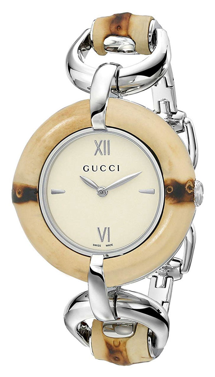 Gucci Bezel YA132404 Ivory Dial Steel Women's Watch Quartz - Walmart.com