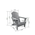 thumbnail image 3 of 3 - Piece Gray Adirondack Chair Set, American Design / Casual Seating for Beach Outings, 3 of 4