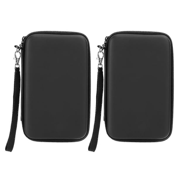 2 Pack Portable Storage Bag Carrying Case EVA Hard Protective Cover for Nintendo 3DS XL Black