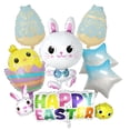 thumbnail image 1 of Set de globos de aluminio con forma de conejo de pascua con forma de huevo de pascua, 7 unidades, 1 of 2