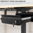 thumbnail image 4 of VIVO Black Lockable Pull Out Under Desk Storage Drawer, Workspace Organizer, 4 of 8