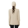 thumbnail image 6 of Fonma Hooded Women's Athletic Full Zip Lightweight Workout Jacket with Pockets Beige L, 6 of 9
