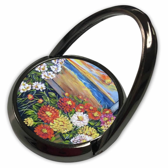 3dRose, Still life Sunburst, flowers with beach scene, Phone Ring