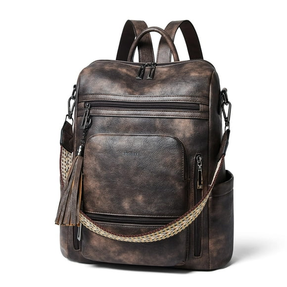 Mochila para portátil Shrrie de piel vegana de 15.6 pulgadas para mujer