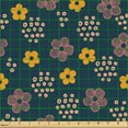 thumbnail image 2 of Ambesonne Floral Fabric by the Yard Upholstery, Scattered Flower Artwork, 1 Yard, Orange and Dark Violet Blue, 2 of 5