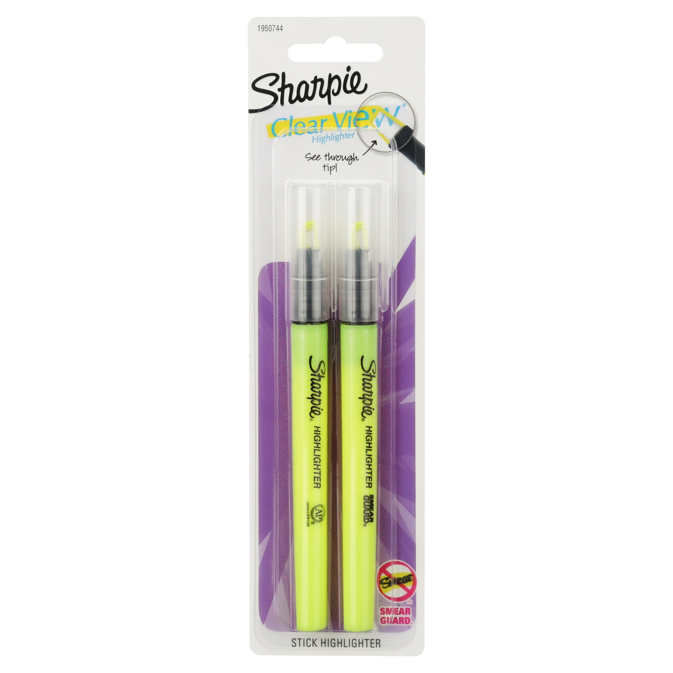  SHARPIE Clear View Chisel Tip Highlighters, Yellow (1897843) :  Everything Else