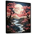 thumbnail image 2 of Designart "Pink Forest magic Resilience Papercut" Landscape & Nature Floater Framed Canvas Wall Art, 2 of 7