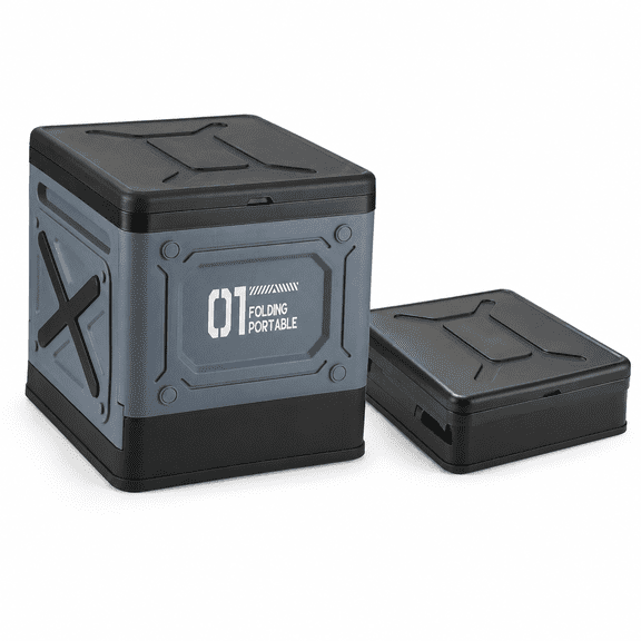 Portable Folding Toilet, Heavy‑Duty Integrated Potty, Odor‑Resistant Emergency Toilet for Car, Camping & Outdoor, Space‑Saving Compact Design with High Load‑Bearing Capacity,Black