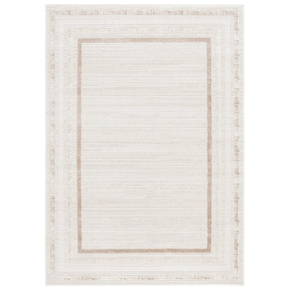 SAFAVIEH Hanna Daquan Bordered Area Rug, Ivory/Beige, 4' x 6'
