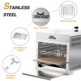 thumbnail image 6 of Big Horn Outdoor Silver Tabletop Propane Gas Grill with Adjustable Grill Grate, 6 of 10