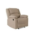 thumbnail image 3 of Hawthorne Collections Transitional Polyester Microfiber Recliner in Beige, 3 of 19