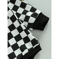 thumbnail image 6 of Hirigin Toddler Baby Boy Girl Checkered Sweatshirt Romper Oversized Long Sleeve Bubble Romper Top 6 12 18 24 Months Neutral Baby Fall Clothes, 6 of 8
