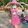 thumbnail image 4 of Vestido Kawaii de Hello Kitty Y2K para chica picante, falda Sexy ajustada con tirantes, falda estampada con tiras, regalo para niña Sanrio de dibujos animados, 4 of 4