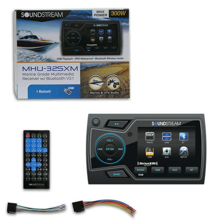 Soundstream Mhu-32sxm Premium Marine-grade Digital Media Player with Bluetooth, 3-Zone Audio & SiriusXM Ready