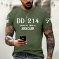 thumbnail image 2 of Men 214 Veterans Printed Round Neck Short Sleeve T Shirt Casual Trend Veterans Retired Short Sleeve T Shirt Top Night Shirts for Men Sleepwear T Shirts Men Pack Big And Tall T Shirts Transfer Paper, 2 of 4