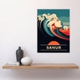 thumbnail image 2 of The Seaside Calls Sanur Beach Indonesia Sunset Woman of the Waves Sea Siren Ocean Large Wall Art Poster Print Thick Paper 18X24 Inch, 2 of 3