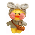 thumbnail image 1 of Patito De Peluche Lalafanfan Con Complementos De Vestir Gris, 1 of 5