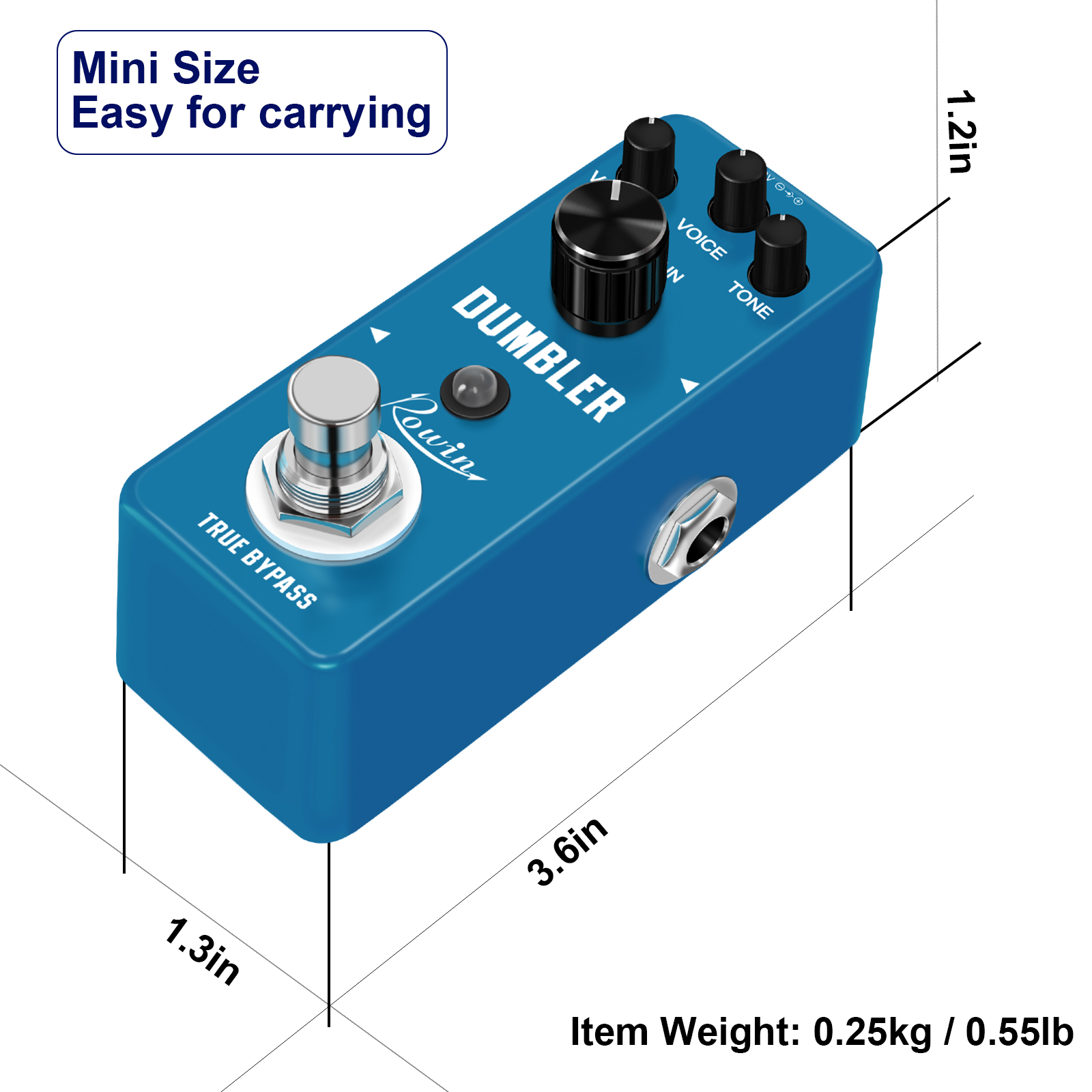 Rowin Dumbler Overdrive Guitar Effect Pedal Pure Analog True Bypass LEF-315