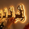 thumbnail image 6 of Set of 7 Lighted Reindeer Wall Ornaments LED Backlit Christmas Wall Decor Warm Illumination for Seasonal Indoor Decoration, 6 of 8