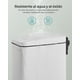 thumbnail image 4 of Cubo de Basura, Basurero Pequeño de 10 L, con Tapa y Pedal, Acero, Cierre Suave, para Espacios Pequeños, Baño, Blanco, 4 of 7