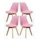 thumbnail image 1 of Sillas Tulip Tipo Eames Modernas Minimalistas Estructura de las Sillas en Madera con Asiento Acolchado Set de 4 Piezas Mirel Tulip Rosas Mirel Tulip, 1 of 9