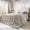 Cream White, Nubby Fabric, variant on Einfach Queen Bed Frame, Platform Bed with Upholstered Adjustable Headboard, White, Nubby Fabric