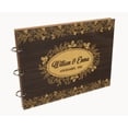 thumbnail image 7 of Darling Souvenir Personalized Engraved Laser Cut Wedding Guest Book Wooden Cover Sign-in Book Registry Guestbook Scrapbook-2F, 7 of 7