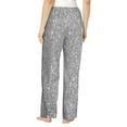 thumbnail image 3 of Balery GlitterSilver print Women's Pajama Pants,Ultra Lightweight Pjs,Lounge Pant-XX-Large, 3 of 9