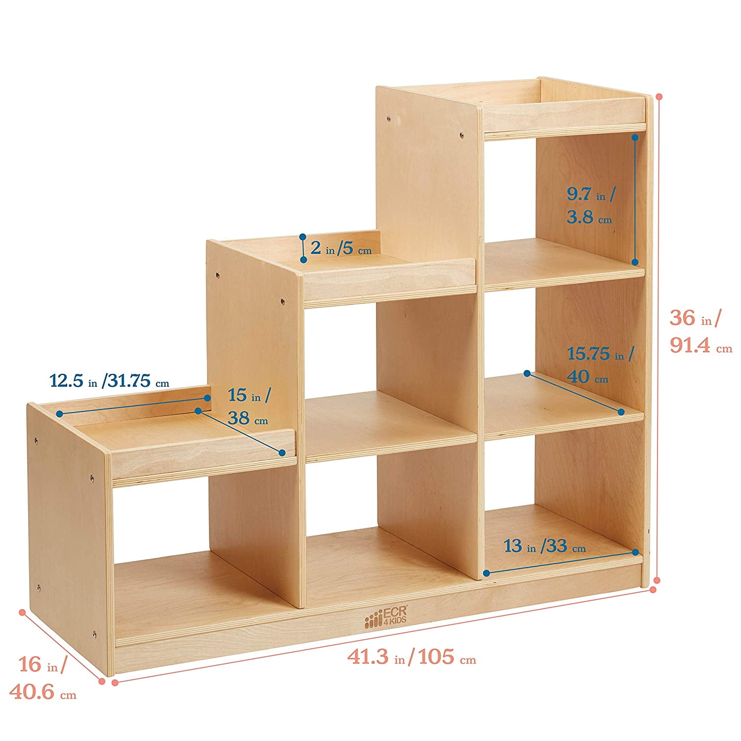 SUPER DEAL 2 Tier 6 Cube Storage Shelf Cubby Organizer Bookshelf with 3  Bins 3 x 2 Wood Open Shelf Bookshelves System Low Toy Cabinet for Bedroom