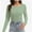 Light green, variant on Womens Long Sleeve Tops Casual Basics Fall Shirts Solid Crewneck T-Shirt
