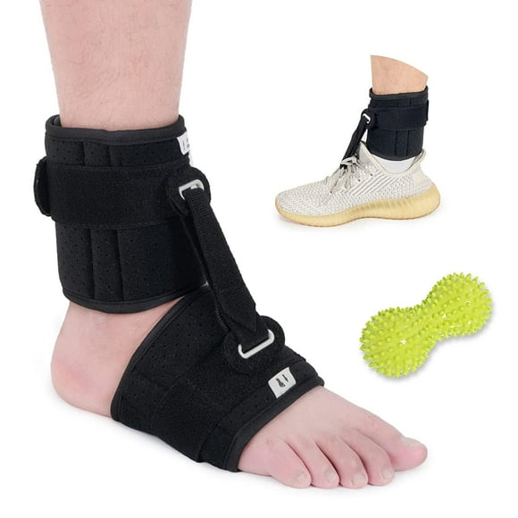 Foot Up AFO Foot Drop Brace Adjustable Ankle Foot Orthosis Support for Men & Women and Kids - Improve Walking Gait, Achilles Tendon, Hemiplegia, Stroke & Pain Relief - Comfort fit for Right, Left