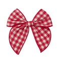 thumbnail image 2 of Large Christmas Fable Hair Bows Cotton Linen Red and Black Plaid Hair Bow for Toddlers Girls Handmade Christmas Hair Accessories for Little Girls Kids, 2 of 2