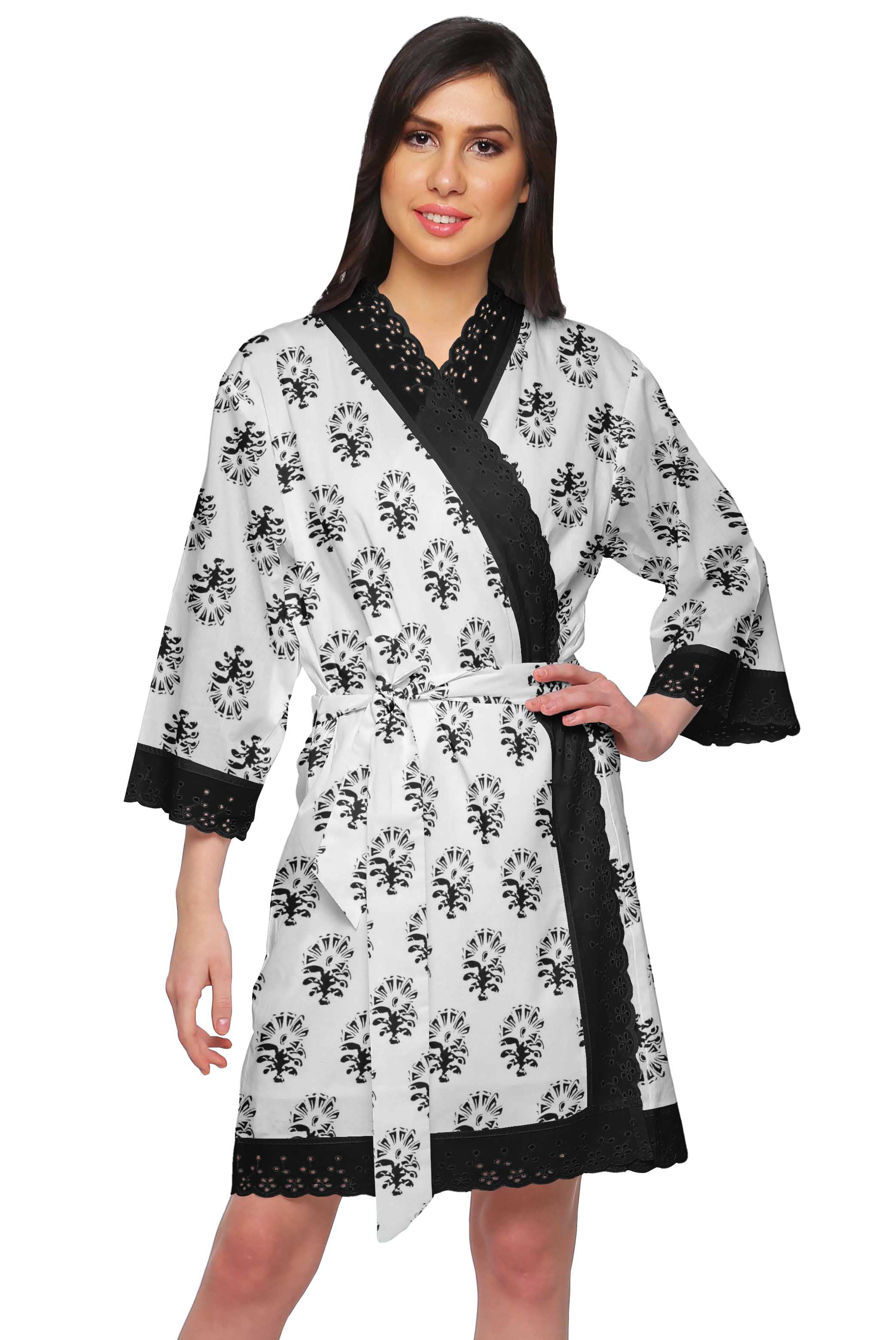 Details about   Winter Thick Bathrobe Soft Jacquard Flannel Bath Robe Kimono Robes Full Sleeve 