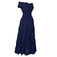 thumbnail image 3 of fheaev Renaissance Vintage Dress For Women Retro Court Dress Off-The-Shoulder Short Sleeve Halloween Costume Dress Ladies Party Prom Cocktail Dress Medieval Masquerade Gown, 3 of 6