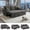 Dark Gray, variant on LLappuil Sectional Sofa, 71" Sectional Couch Convertible Sofa Bed, Pull Out Sofa Bed Full Size with Storage Chaise for Living Room, Foil Fabric Brown