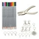 thumbnail image 1 of Juego de llavero para manualidades, herramientas completas para llavero DIY con lápices de colores, perforadora para manualidades, juguetes, regalos, 1 of 8