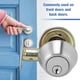 thumbnail image 1 of Cerradura de pestillo, cerradura de pestillo de doble cilindro para puerta de acero inoxidable, confiabilidad excepcional, 1 of 8
