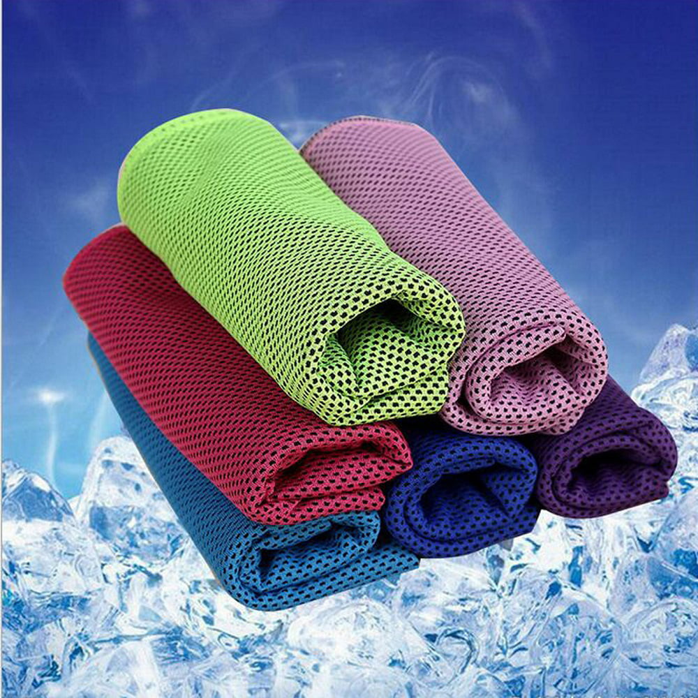 4x Ice Cooling Towel for Sports/Workout/Fitness/Gym/Yoga/Pilates/Travel/Camping 