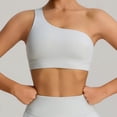 thumbnail image 7 of AEXTO YOGA Butterluxe Womens One Shoulder Sports Bra - Sleeveless One Strap Low Impact Asymmetrical Workout Yoga Tops full  chest  sports  bra, 7 of 7