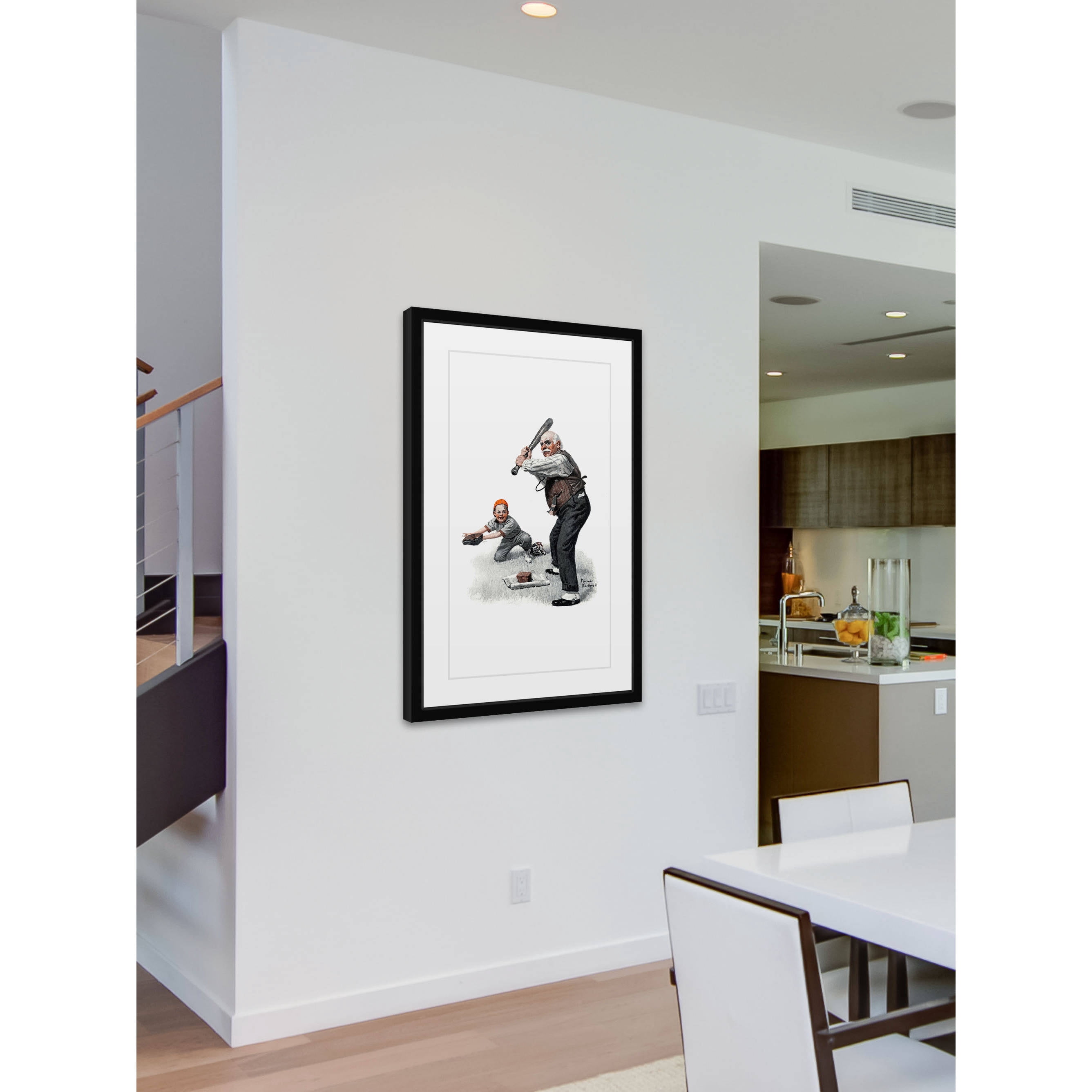 Marmont Hill "Gramps at the Plate" by Norman Rockwell Framed Art Print